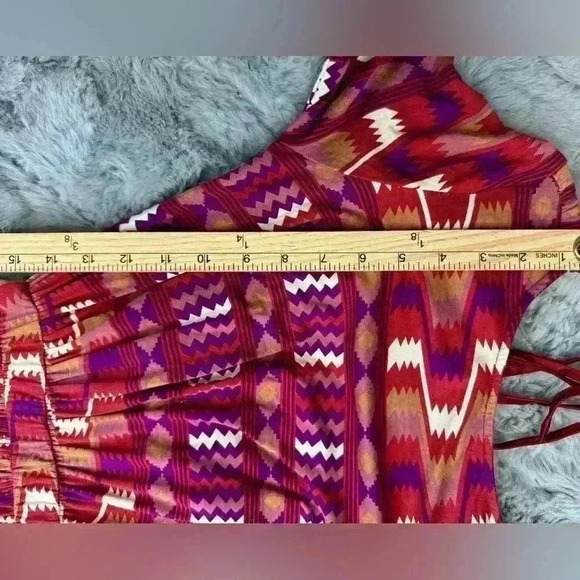 Rachel Pally Maxi Dress Small Boho Southwest Print Jersey Long Sleeve Festival - Picture 9 of 12